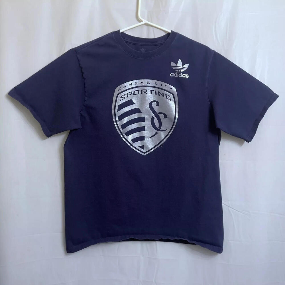 Adidas MLS Sporting Kansas City T-Shirt Men's Large L Blue